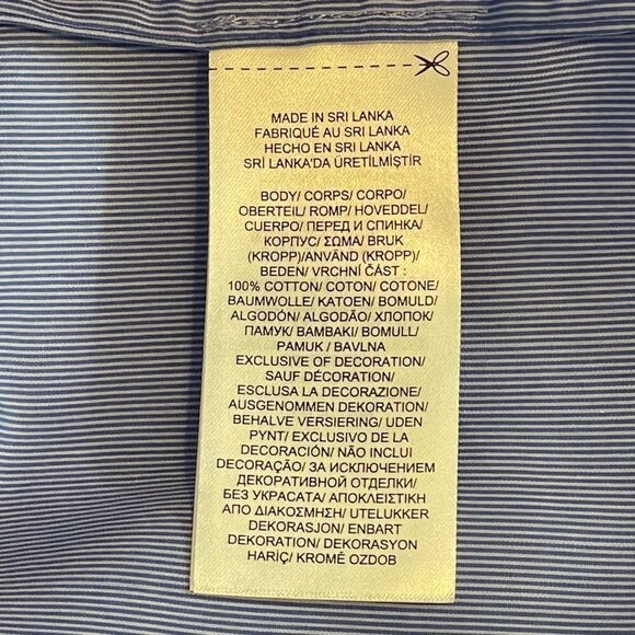 Lauren Ralph Lauren Black Label Stripe Shirt Size Medium - Picture 6 of 9